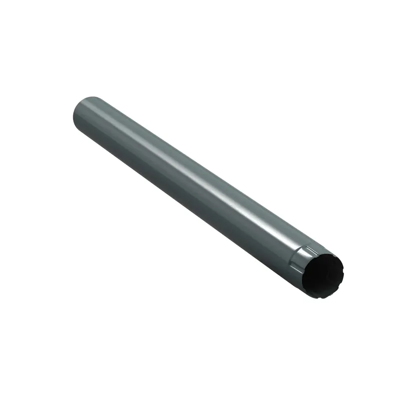 BILKA GLOSSY Verlengstuk regenpijp | 90mm | 1 m | RAL 7011 Grijs | Tweezijdig glossy gecoat