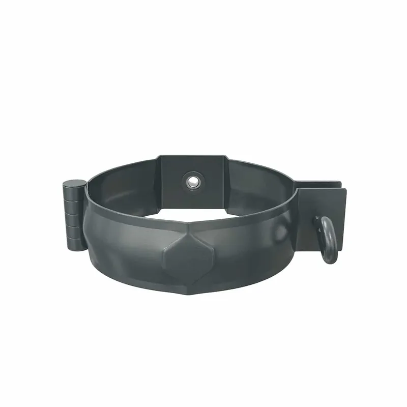 BILKA GLOSSY Pijpklem | 90mm | RAL 7011 Grijs | Tweezijdig glossy gecoat