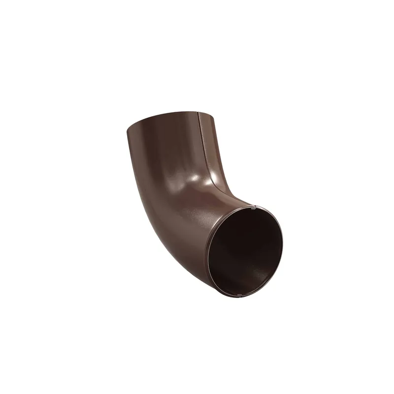 BILKA GLOSSY Regenpijp uitloop | 90mm | RAL 8017 Chocoladebruin | Tweezijdig glossy gecoat