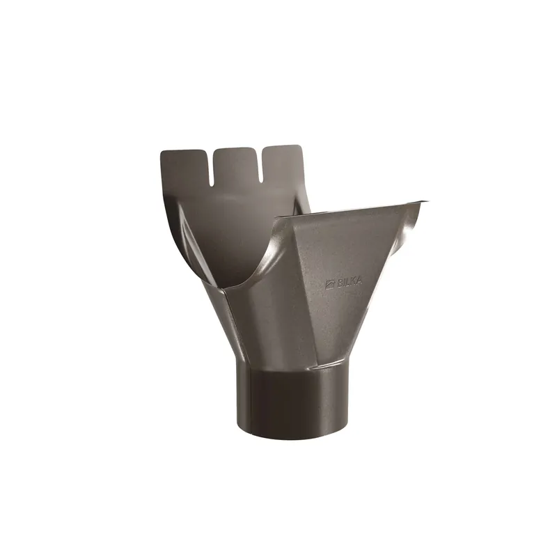 BILKA GLOSSY Gootuitloop | 125/90mm | RAL 8019 Grijsbruin | Tweezijdig glossy gecoat