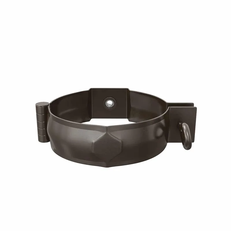 BILKA GLOSSY Pijpklem | 90mm | RAL 8019 Grijsbruin | Tweezijdig glossy gecoat