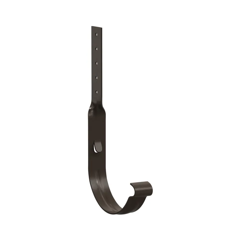 BILKA GLOSSY Goothaak gedraaid | 150mm | RAL 8019 Grijsbruin | Tweezijdig glossy gecoat