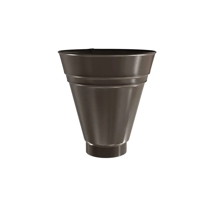 BILKA GLOSSY Opvangtrechter | 100mm | RAL 8019 Grijsbruin | Tweezijdig glossy gecoat