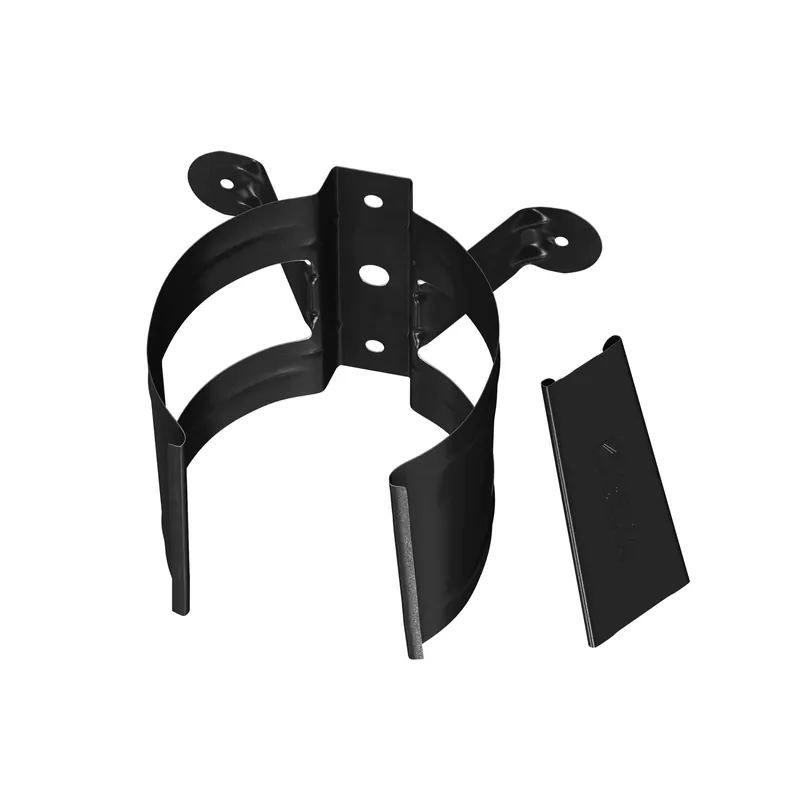BILKA GLOSSY Bevestiging regenpijp | 90mm | RAL 9005 Zwart | Tweezijdig glossy gecoat