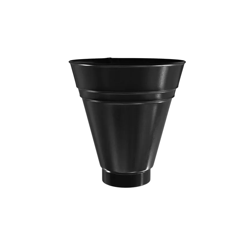 BILKA GLOSSY Opvangtrechter | 90mm | RAL 9005 Zwart | Tweezijdig glossy gecoat