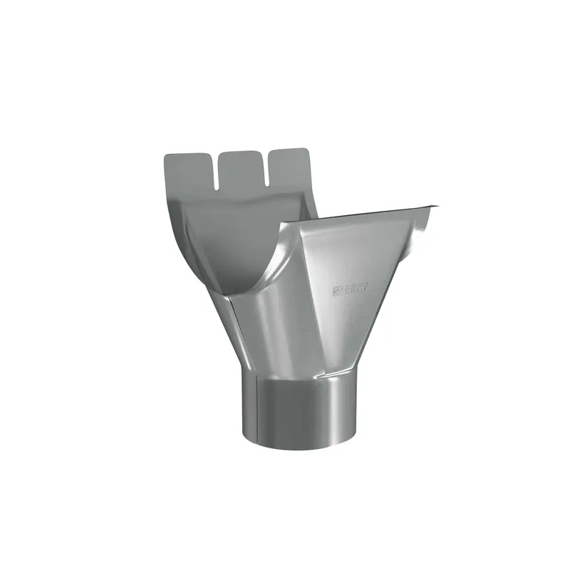 BILKA GLOSSY Gootuitloop | 150/100mm | RAL 9006 Zilverkleur | Tweezijdig glossy gecoat
