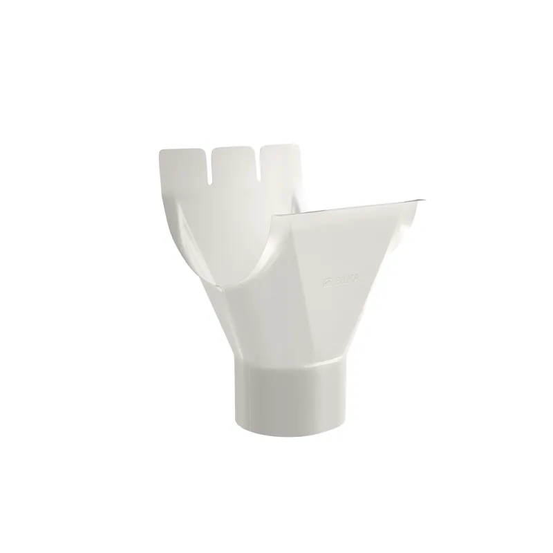 BILKA GLOSSY Gootuitloop | 125/90mm | RAL 9010 Wit | Tweezijdig glossy gecoat