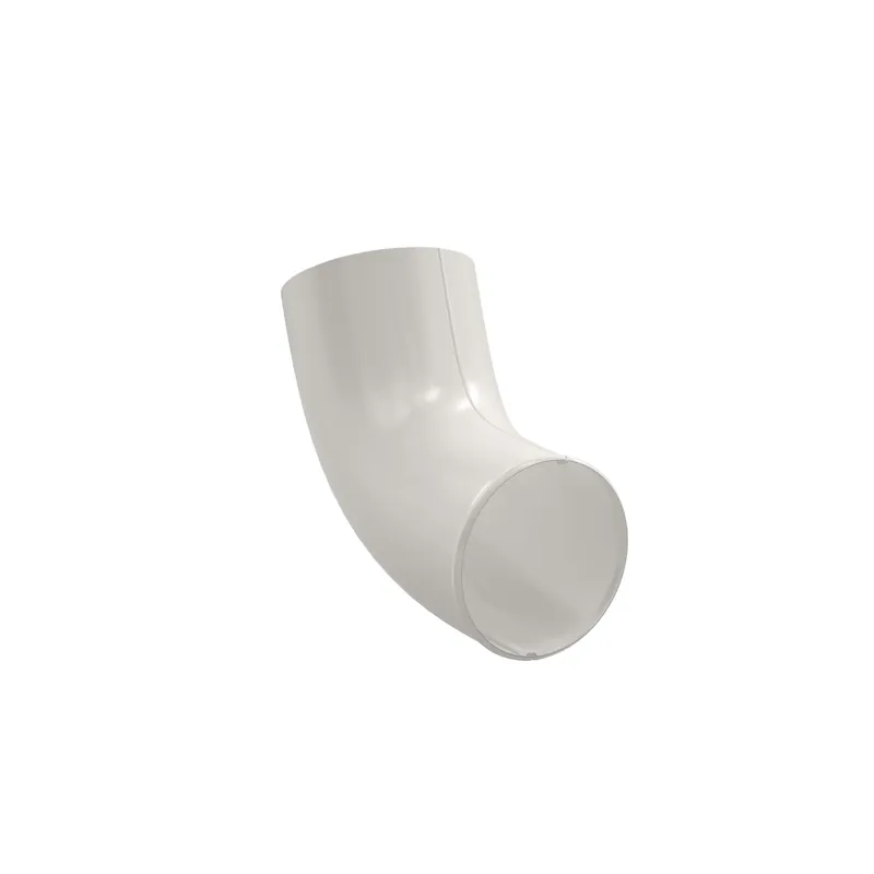 BILKA GLOSSY Regenpijp uitloop | 90mm | RAL 9010 Wit | Tweezijdig glossy gecoat