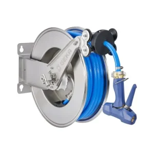 Geka plus RVS automatische slanghaspel, EA15KSK met reinigingspistool