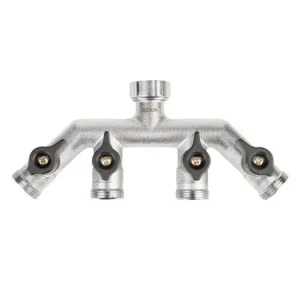 Geka push-fit 4-weg ventiel, 4x buitendraad