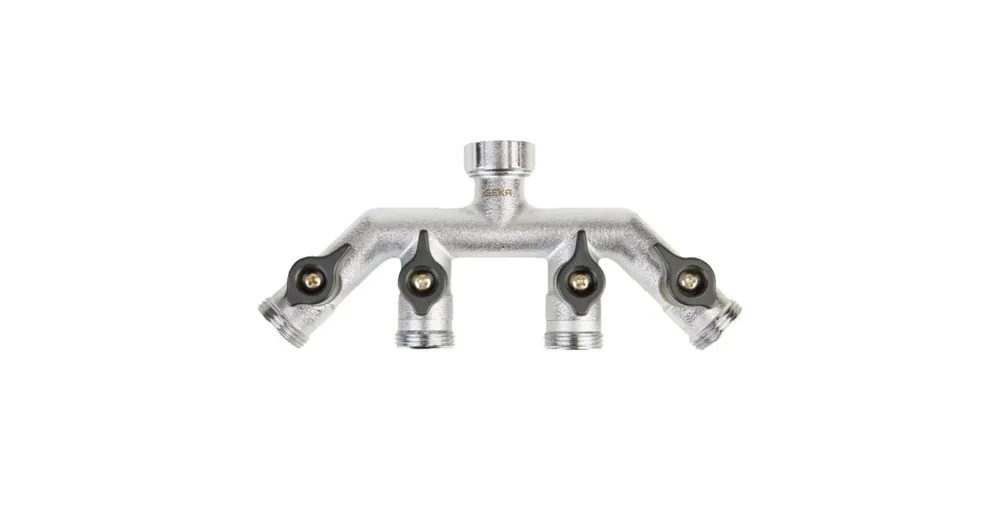 Geka push-fit 4-weg ventiel, 4x buitendraad