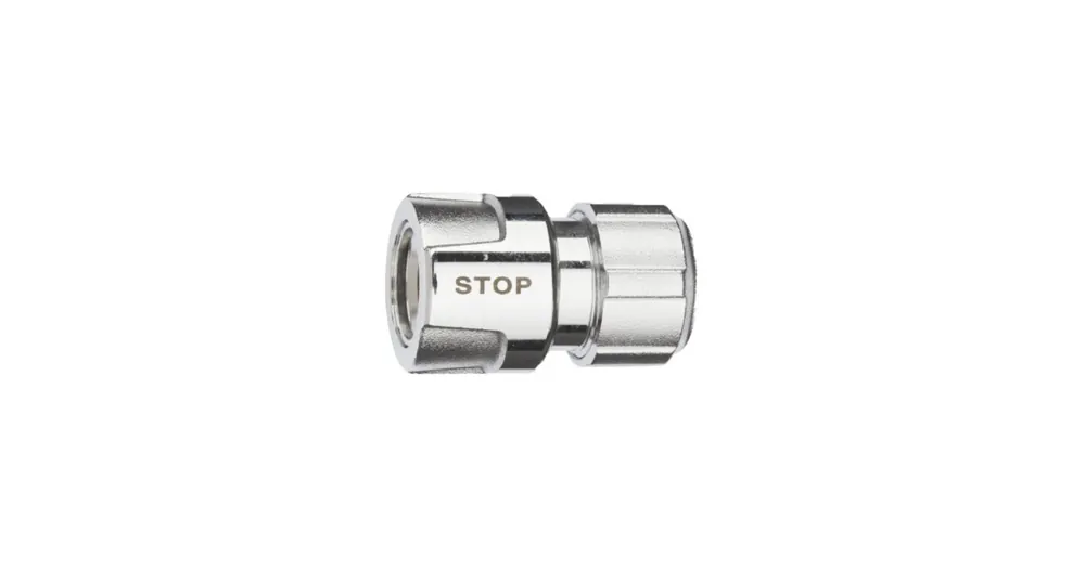Geka push-fit slangstuk met waterstop, steek x klem
