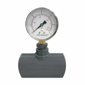 pvc verdeler, manometer