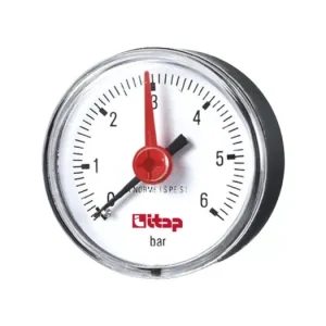 manometer 0 - 6 bar, achter aansluiting - droog