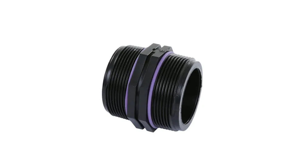 Self-Seal pp dubbele nippel, 2x buitendraad