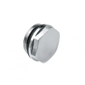 Bonfix radiator blindplug vernikkeld met o-ring, 1x buitendraad