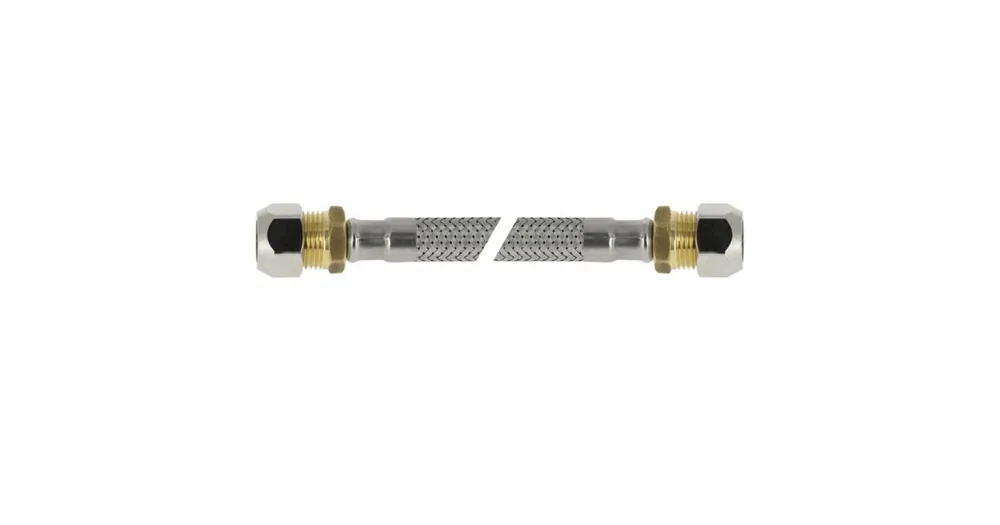 Bonfix flexibele rvs aansluitslang 35 cm, 2x knel