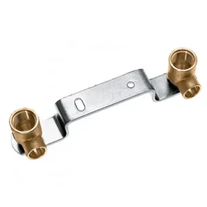 Bonfix messing dubbele muurplaat, 2x soldeer/ 2x binnendraad