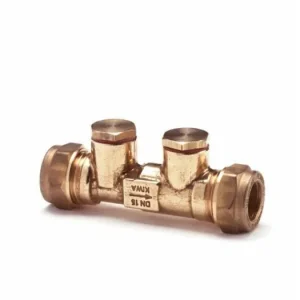 keerklep type KF messing, 2x knel