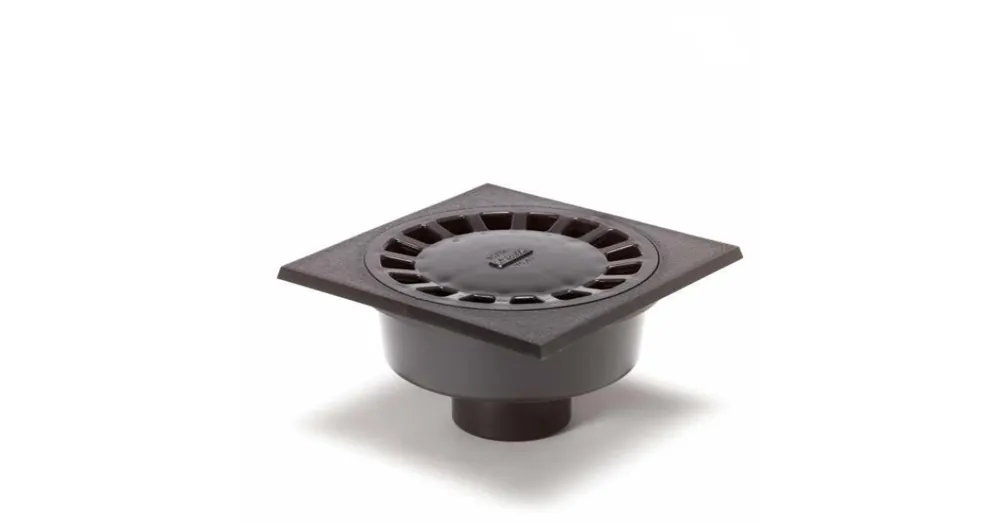 afvoerput met rond pvc rooster
