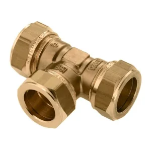 Bonfix messing T-stuk 90 graden, 3x knel