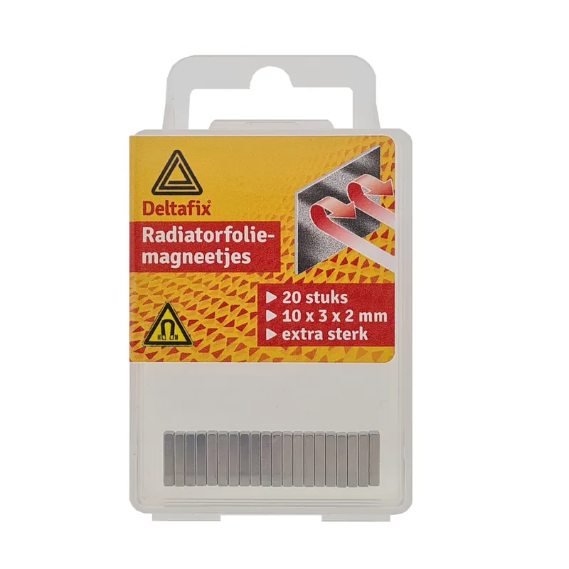 RADIATORFOLIE-MAGNETEN NIKKEL 10 X 3 X 2 MM 20 ST. (VOOR 4 METER)