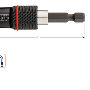 BITHOUDER E6.3X61, MAGN., SLIM, SNELSPAN