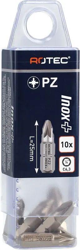 SCHROEFBIT INOX+, C6.3, PZ 2X25