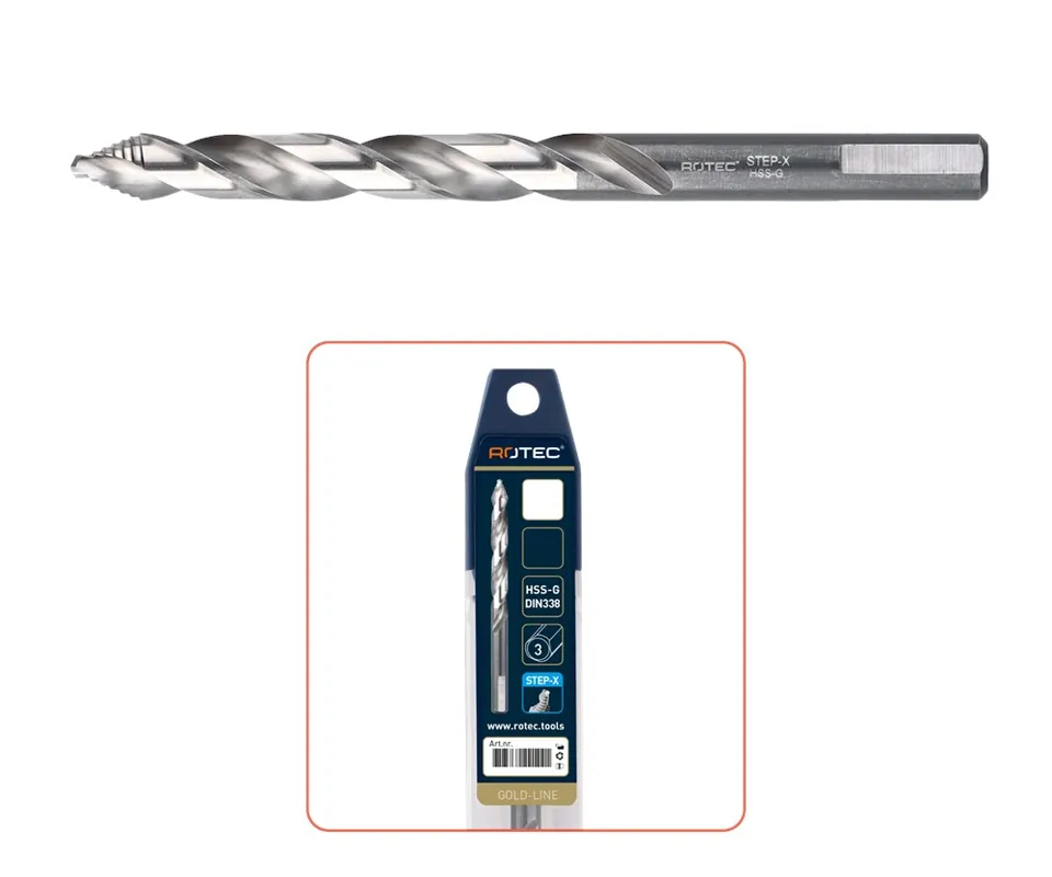HSS-G SPIRAALBOOR 'STEP-X', DIN 338, ø2,5