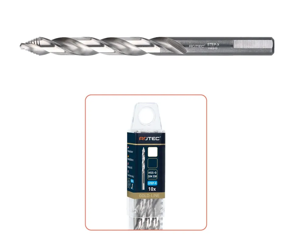HSS-G SPIRAALBOOR 'STEP-X', DIN 338, ø7,5