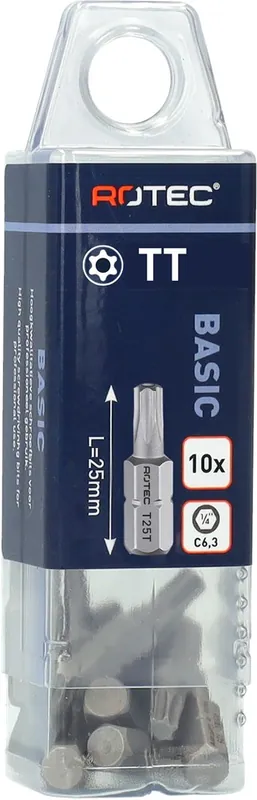 SCHROEFBIT MET GAT, C6.3, T40TX25 VERPAKT PER 10 / VOLGENS D