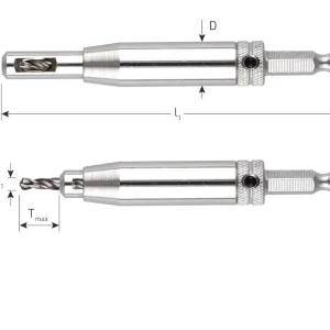 HSS SCHARNIERBOOR, 1/4"-BITOPN. E6.3, ø2,75 (SCHROEF ø4-4,5)