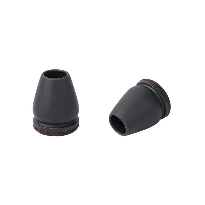 STOELPOOTDOP MET VILT FLOOR ROND 14 TOT 21 MM ZWART 8 ST
