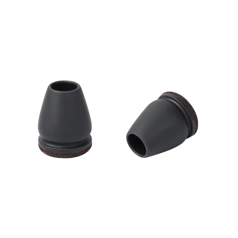 STOELPOOTDOP MET VILT FLOOR ROND 22 TOT 28 MM ZWART 8 ST