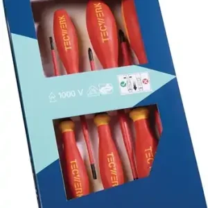 SCHROEVENDRAAIER-SET SLIM 7-DELIG SLEUF/PH SNIJKANTEN/PUNTEN GEFOSFATEERD VDE TW