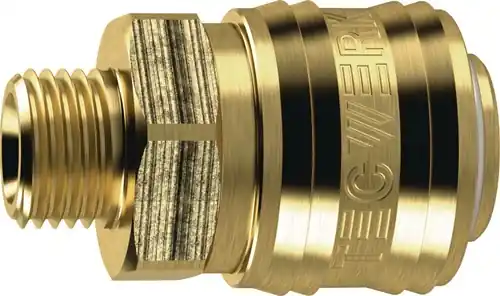 SNELKOPPELING DN 7,2, BUITENSCHROEFDRAAD MESSING BLANK SCHROEFDRAAD G 3/8 INCH 1
