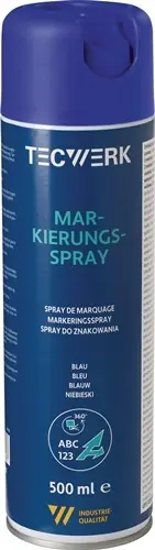 MARKERINGSSPRAY BLAUW 500 ML SPUITBUS TECWERK