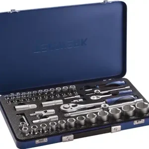 DOPSLEUTELSET 55-DELIG 1/4 + 1/2 INCH SLEUTELWIJDTES 4-32 MM AANTAL TANDEN 20/36