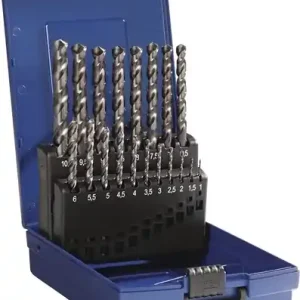 SPIRAALBOREN-SET DIN 338 TYPE TFL NOMINALE D. 1-10X0,5MM HSS-CO5 AFGESCHUINDE K