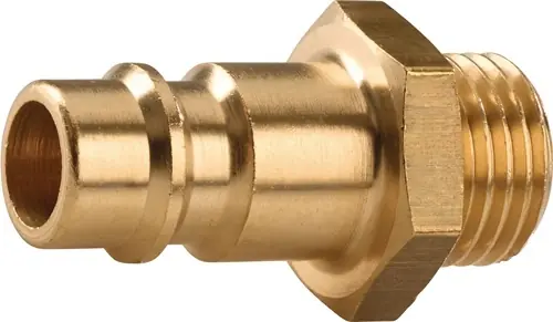 STEEKNIPPEL MESSING BLANK STEKKER DN 7,2 BUITENSCHROEFDRAAD G 1/2 INCH TECWERK