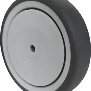 RESERVE-WIEL WIEL D. 80MM DRAAGVERMOGEN 80KG RUBBER GRIJS AS-D. 8MM NAAFLENGT