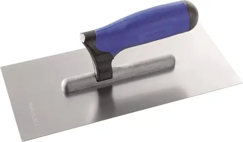 PLEISTERSPAAN LENGTE 280 MM BREEDTE 130 MM ROESTVRIJ, M. KUNSTSTOF GREEP RVS DIK