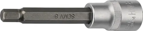 DOPSLEUTELBIT 1/2 INCH BINNEN-6-KANT SLEUTELWIJDTE 10 MM LENGTE 100 MM TECWERK