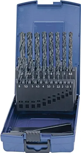 SPIRAALBORENSET DIN 338 TYPE N NOMINALE-D. 6-10X0,1 MM HSS 41 DELIG KUNSTSTOF CA