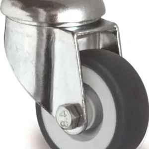 ZWENKWIEL WIEL D. 50MM DRAAGVERMOGEN 50KG MET ACHTERGAT GLIJLAGER RUBBER GRIJS