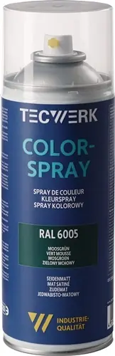 KLEURSPRAY MOSGROEN ZIJDEMAT RAL 6005 400 ML SPUITBUS TECWERK