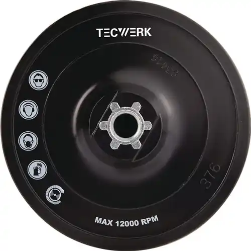 STEUNSCHIJF D. 125 MM M14 VASTKLITTEND TECWERK
