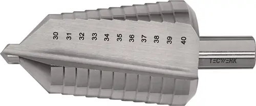 GETRAPTE BOOR BOORBEREIK 30-40 MM HSS MET RECHTE GROEF SNEDEAANTAL 2 TREDENAANTA