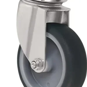 ZWENKWIEL WIEL-D. 100MM GRIJS DRAAGVERM. 100KG M. BEVESTIGINGSPLAAT THERMOPL.