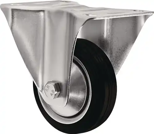 BOKWIEL WIEL D. 160MM DRAAGVERMOGEN 135KG MASSIEF RUBBER PLAAT L135XB110MM TW